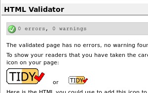 HTML validation